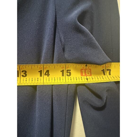 Lauren Ralph Lauren Women’s Navy Ruched Stretch Dress Size 8 3/4 Knee Length - Picture 7 of 9